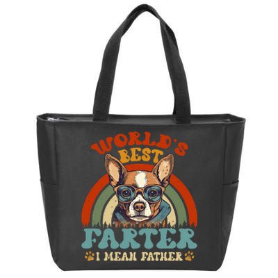 Worlds Best Farter I Mean Father Best Dad Ever Cool Dog Zip Tote Bag