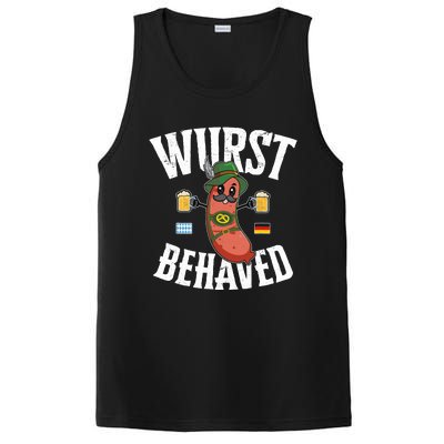 Wurst Behaved Funny German Bratwurst Oktoberfest PosiCharge Competitor Tank