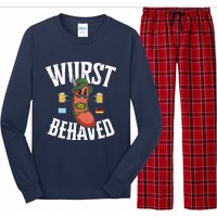 Wurst Behaved Funny German Bratwurst Oktoberfest Long Sleeve Pajama Set