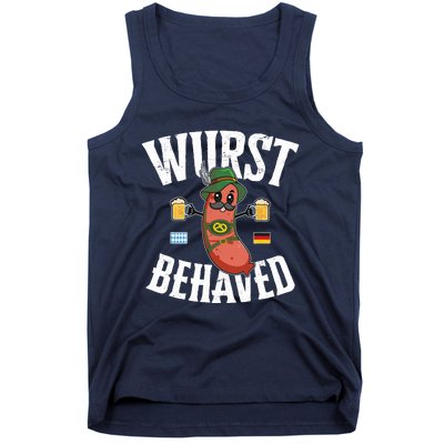 Wurst Behaved Funny German Bratwurst Oktoberfest Tank Top