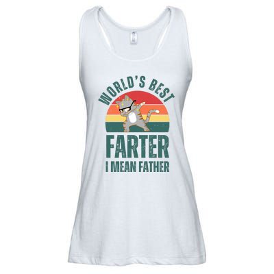 World’s Best Farter I Mean Father Vintage Ladies Essential Flowy Tank