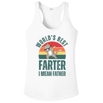 World’s Best Farter I Mean Father Vintage Ladies PosiCharge Competitor Racerback Tank