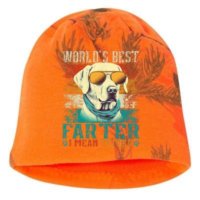 Worlds Best Farter I Mean Father Best Dad Ever Cool Dog Kati - Camo Knit Beanie