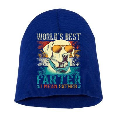 Worlds Best Farter I Mean Father Best Dad Ever Cool Dog Short Acrylic Beanie