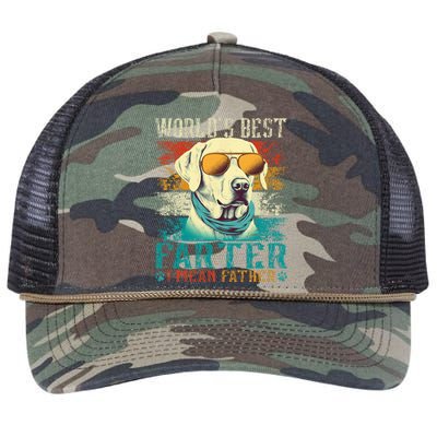 Worlds Best Farter I Mean Father Best Dad Ever Cool Dog Retro Rope Trucker Hat Cap