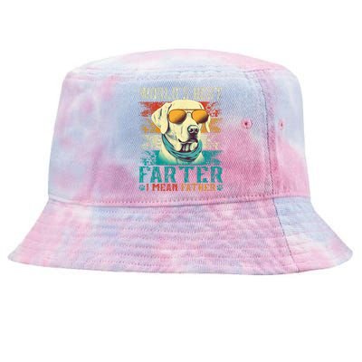 Worlds Best Farter I Mean Father Best Dad Ever Cool Dog Tie-Dyed Bucket Hat