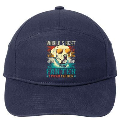 Worlds Best Farter I Mean Father Best Dad Ever Cool Dog 7-Panel Snapback Hat