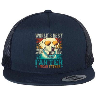 Worlds Best Farter I Mean Father Best Dad Ever Cool Dog Flat Bill Trucker Hat