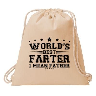 Worlds Best Farter I Mean Father Drawstring Bag