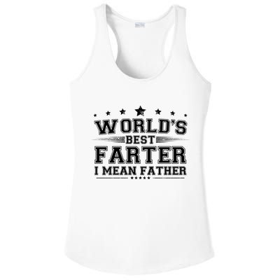 Worlds Best Farter I Mean Father Ladies PosiCharge Competitor Racerback Tank