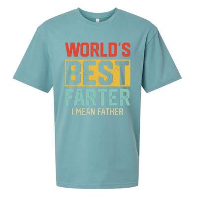 Worlds Best Farter I Mean Fathers Day For Dad Sueded Cloud Jersey T-Shirt