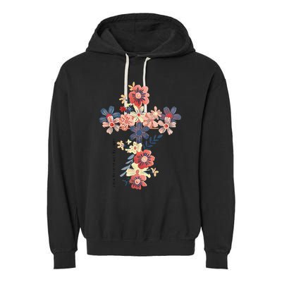 Walk By Faith Not By Sight Jesus Is The Light Bible Verse .Png Garment-Dyed Fleece Hoodie