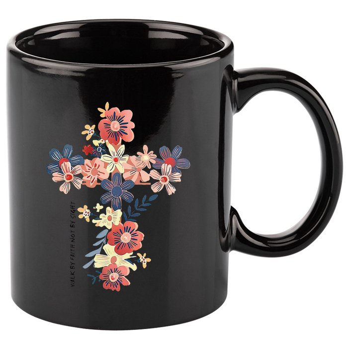Walk By Faith Not By Sight Jesus Is The Light Bible Verse .Png 11oz C Handle Ceramic Mug