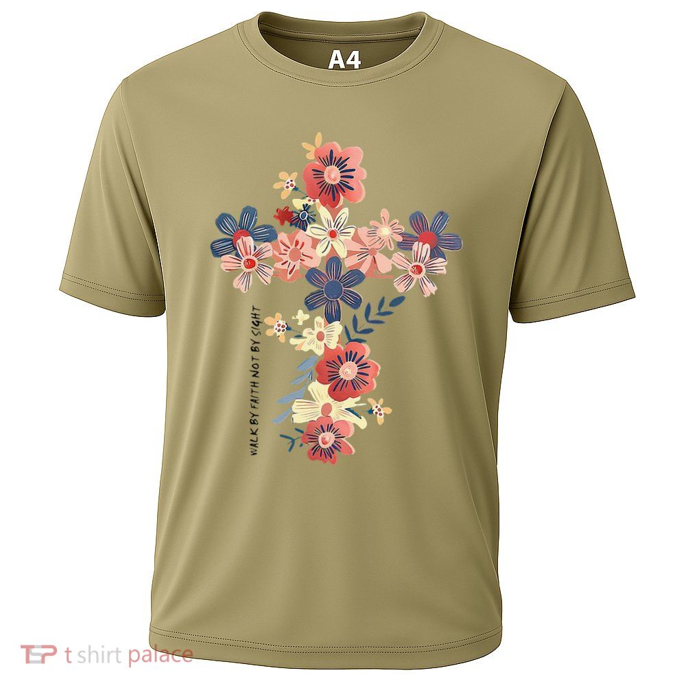 Walk By Faith Not By Sight Jesus Is The Light Bible Verse .Png Performance Shirt
