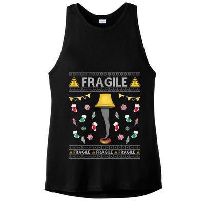 Wild Bobby Fragile Leg Lamp Christmas Story Funny Ugly Ladies PosiCharge Tri-Blend Wicking Tank