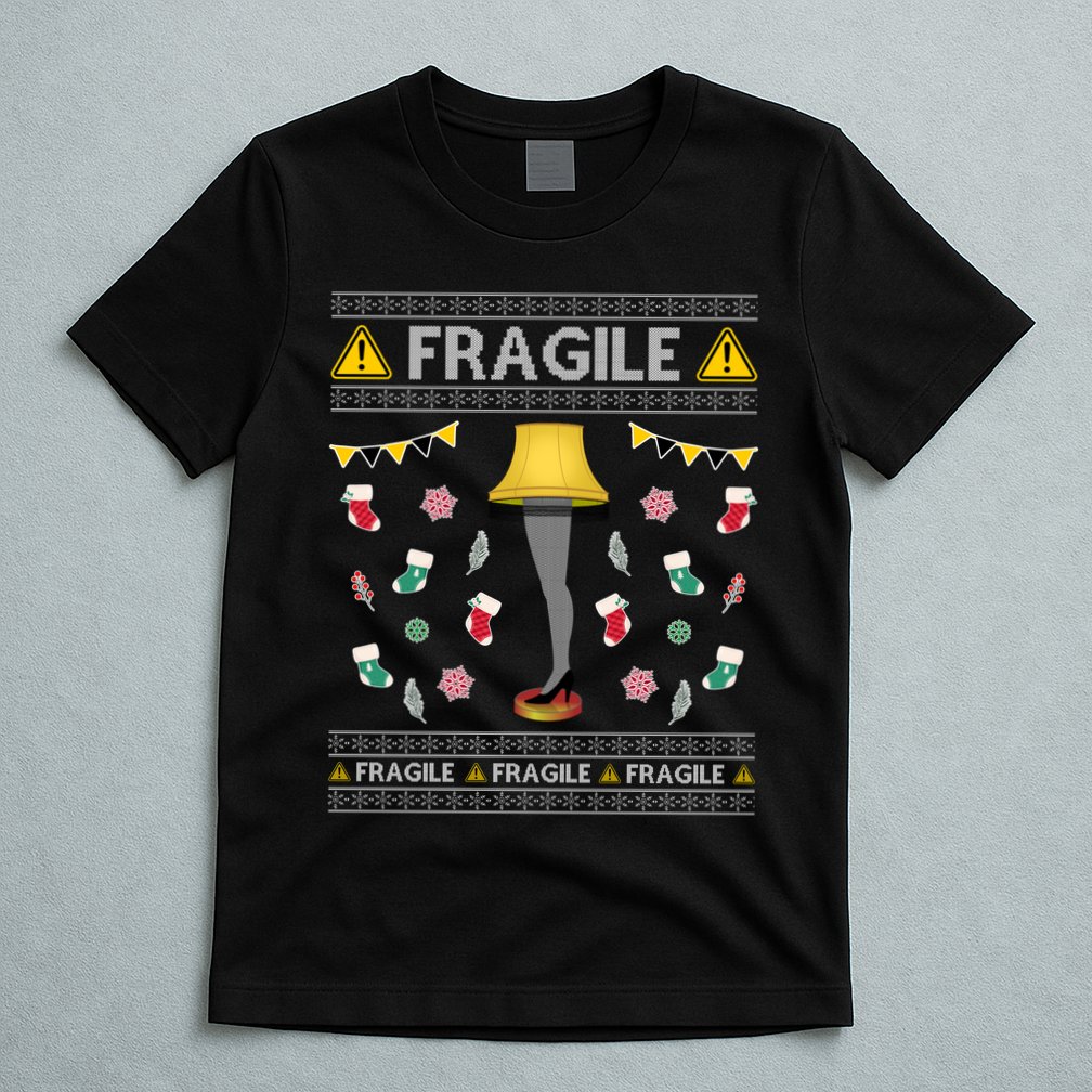 Wild Bobby Fragile Leg Lamp Christmas Story Funny Ugly T-Shirt