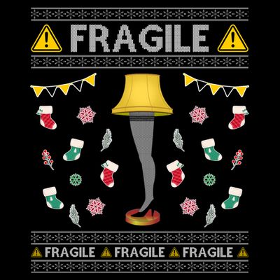 Wild Bobby Fragile Leg Lamp Christmas Story Funny Ugly T-Shirt