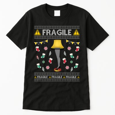 Wild Bobby Fragile Leg Lamp Christmas Story Funny Ugly Tall T-Shirt