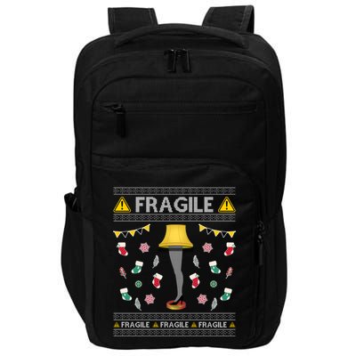 Wild Bobby Fragile Leg Lamp Christmas Story Funny Ugly Impact Tech Backpack