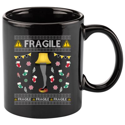 Wild Bobby Fragile Leg Lamp Christmas Story Funny Ugly 11oz C Handle Ceramic Mug