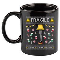 Wild Bobby Fragile Leg Lamp Christmas Story Funny Ugly 11oz C Handle Ceramic Mug
