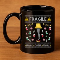 Wild Bobby Fragile Leg Lamp Christmas Story Funny Ugly 11oz C Handle Ceramic Mug