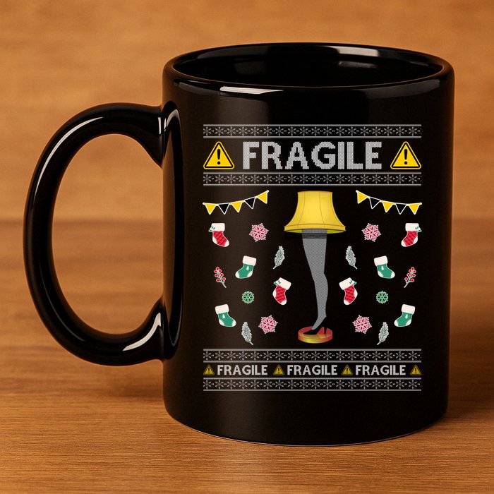 Wild Bobby Fragile Leg Lamp Christmas Story Funny Ugly 11oz C Handle Ceramic Mug