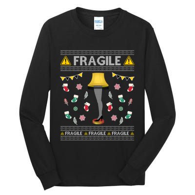 Wild Bobby Fragile Leg Lamp Christmas Story Funny Ugly Tall Long Sleeve T-Shirt