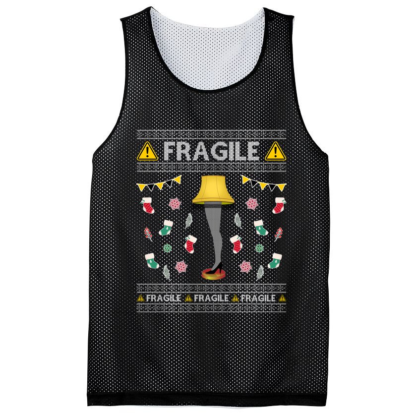 Wild Bobby Fragile Leg Lamp Christmas Story Funny Ugly Mesh Reversible Basketball Jersey Tank