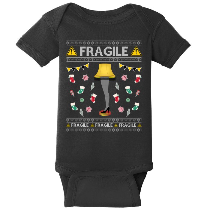 Wild Bobby Fragile Leg Lamp Christmas Story Funny Ugly Baby Bodysuit
