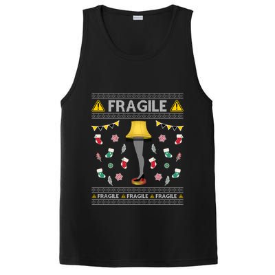 Wild Bobby Fragile Leg Lamp Christmas Story Funny Ugly PosiCharge Competitor Tank