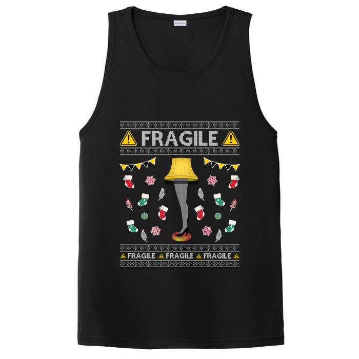 Wild Bobby Fragile Leg Lamp Christmas Story Funny Ugly PosiCharge Competitor Tank