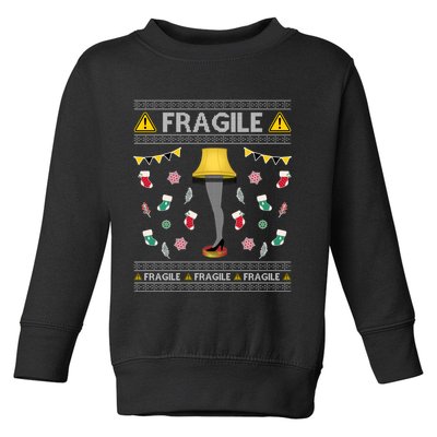 Wild Bobby Fragile Leg Lamp Christmas Story Funny Ugly Toddler Sweatshirt