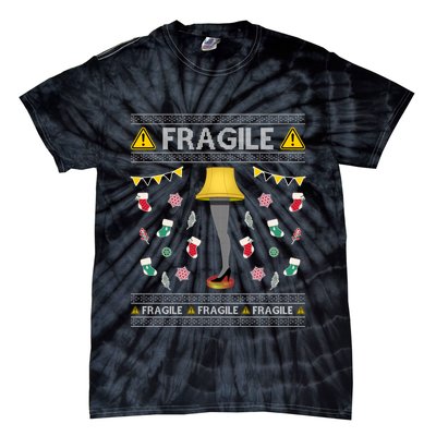 Wild Bobby Fragile Leg Lamp Christmas Story Funny Ugly Tie-Dye T-Shirt