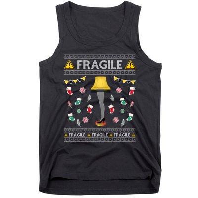 Wild Bobby Fragile Leg Lamp Christmas Story Funny Ugly Tank Top