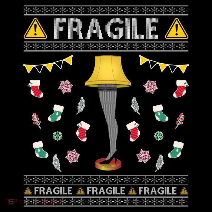 Wild Bobby Fragile Leg Lamp Christmas Story Funny Ugly Crop Top