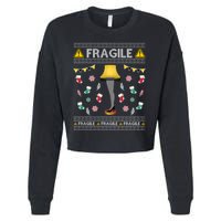 Wild Bobby Fragile Leg Lamp Christmas Story Funny Ugly Cropped Pullover Crew