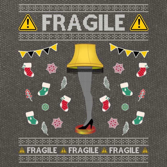 Wild Bobby Fragile Leg Lamp Christmas Story Funny Ugly Cotton Canvas Backpack