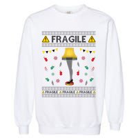 Wild Bobby Fragile Leg Lamp Christmas Story Funny Ugly Garment-Dyed Sweatshirt