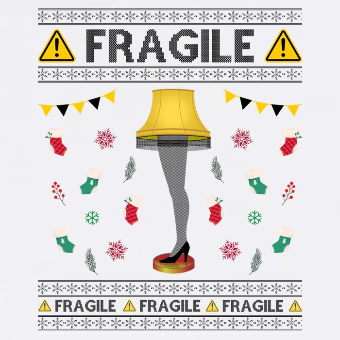 Wild Bobby Fragile Leg Lamp Christmas Story Funny Ugly Garment-Dyed Sweatshirt
