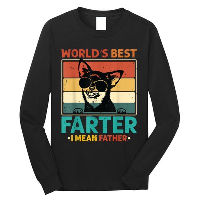 Worlds Best Farter I Mean Father Best Dad Ever Cool Dog Long Sleeve Shirt