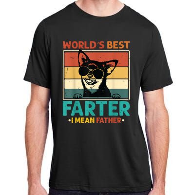 Worlds Best Farter I Mean Father Best Dad Ever Cool Dog Adult ChromaSoft Performance T-Shirt