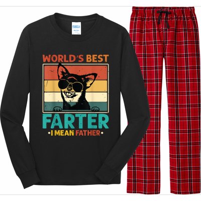 Worlds Best Farter I Mean Father Best Dad Ever Cool Dog Long Sleeve Pajama Set