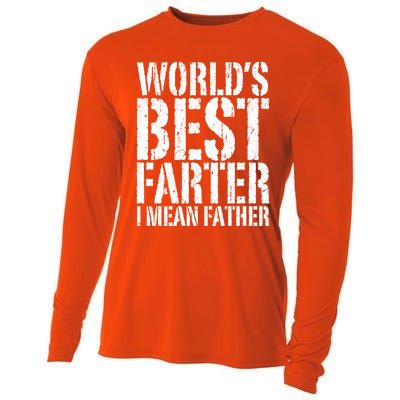 WorldS Best Farter I Mean Father Funny Gift Fathers Day Great Gift Cooling Performance Long Sleeve Crew