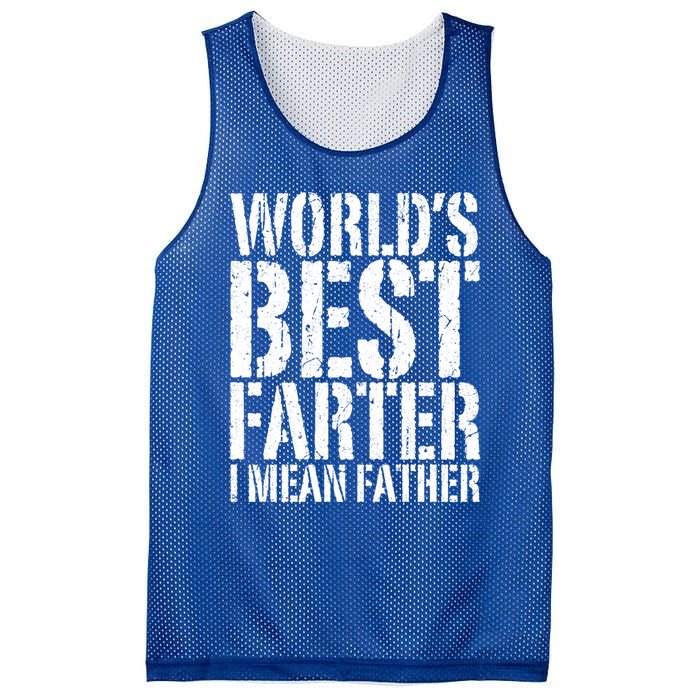 WorldS Best Farter I Mean Father Funny Gift Fathers Day Great Gift Mesh Reversible Basketball Jersey Tank