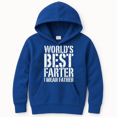 WorldS Best Farter I Mean Father Funny Gift Fathers Day Great Gift Kids Hoodie