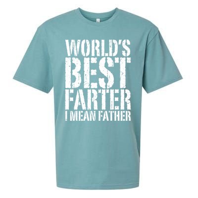 WorldS Best Farter I Mean Father Funny Gift Fathers Day Great Gift Sueded Cloud Jersey T-Shirt