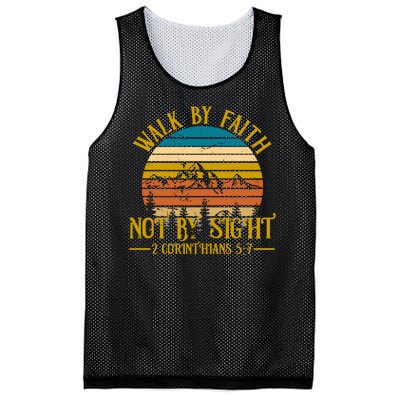 Walk By Faith Not By Sight 2 Corinthians 5:7 Mesh Reversible Basketball Jersey Tank