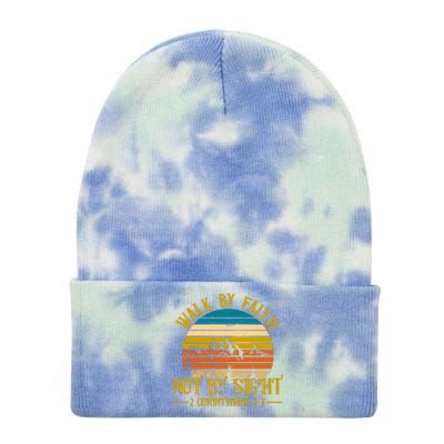 Walk By Faith Not By Sight 2 Corinthians 5:7 Tie Dye 12in Knit Beanie