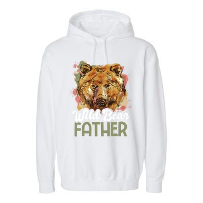 Wild Bear Father For Father's Day Gift Garment-Dyed Fleece Hoodie